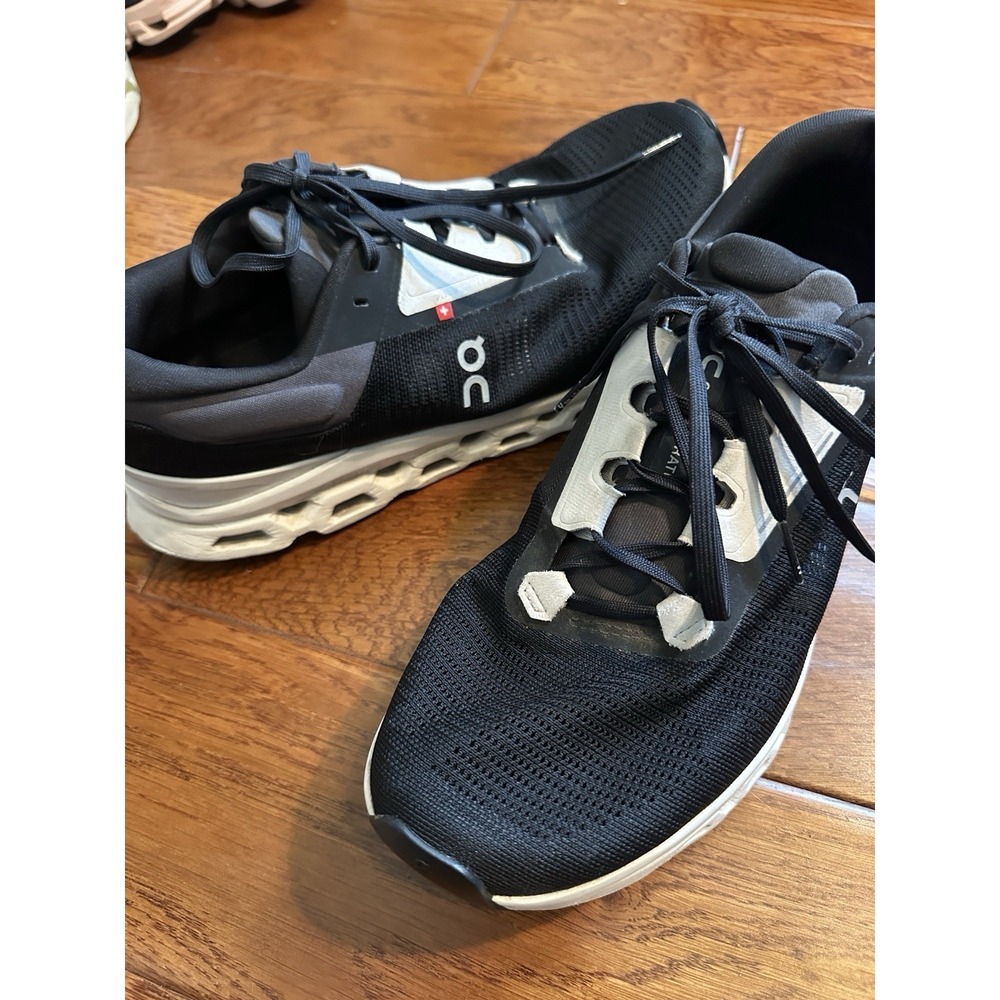 On Cloudstratus Men's Running Shoes Black White Sneakers Size US 11.5 EU 46